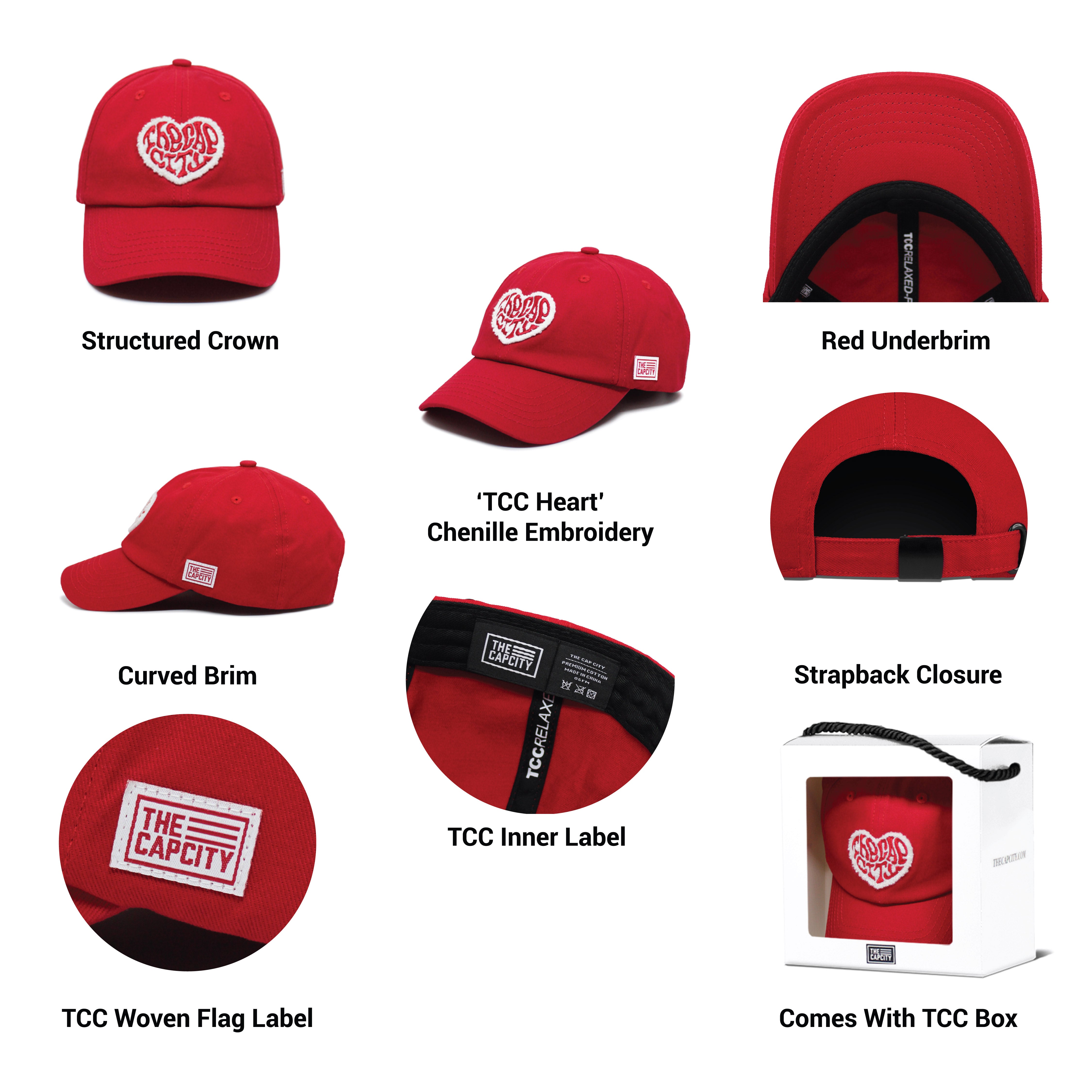 TCC 'HEART BEAT' RELAXED-FIT STRAPBACK COLLECTION