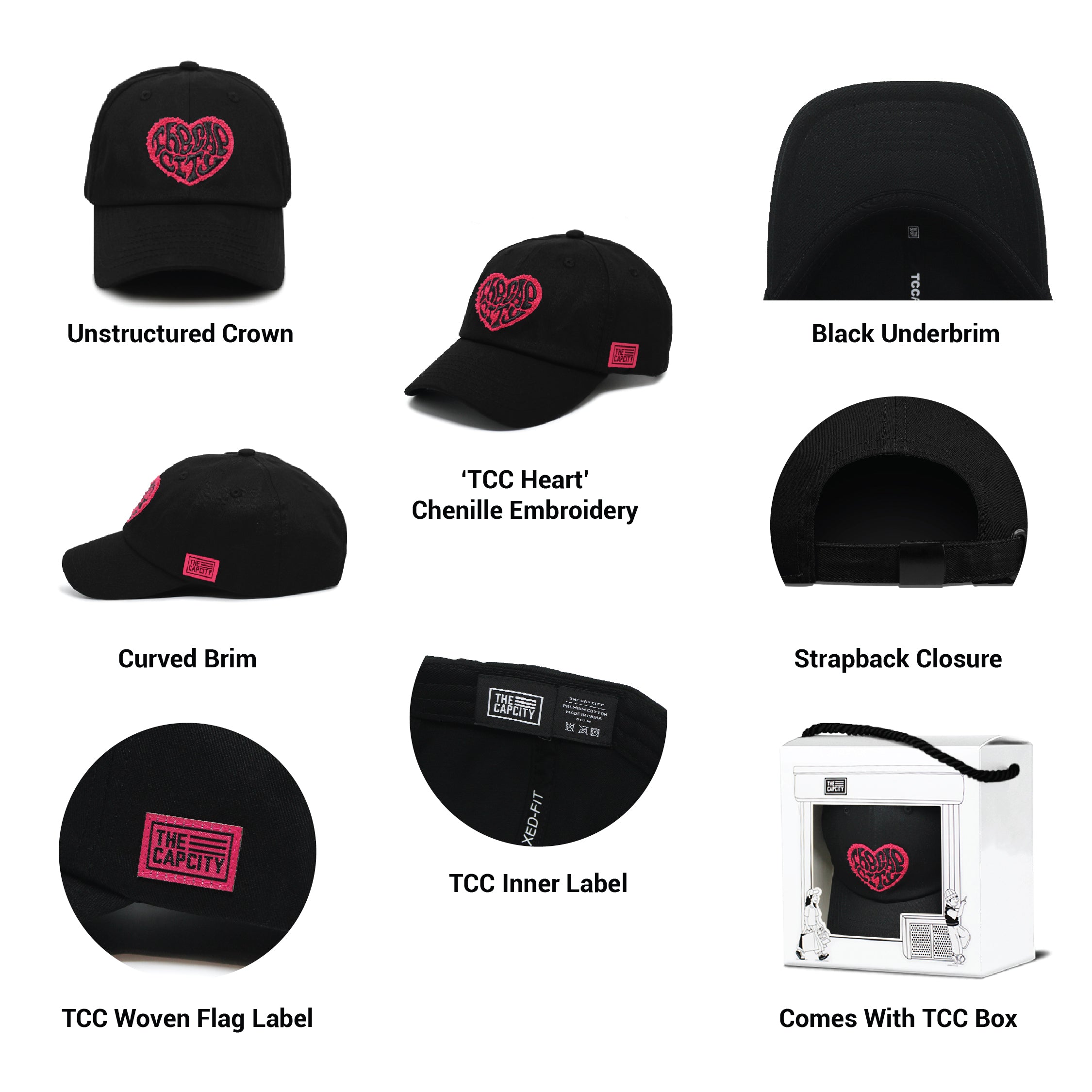 TCC HEARTBEAT RELAXED-FIT STRAPBACK COLLECTION
