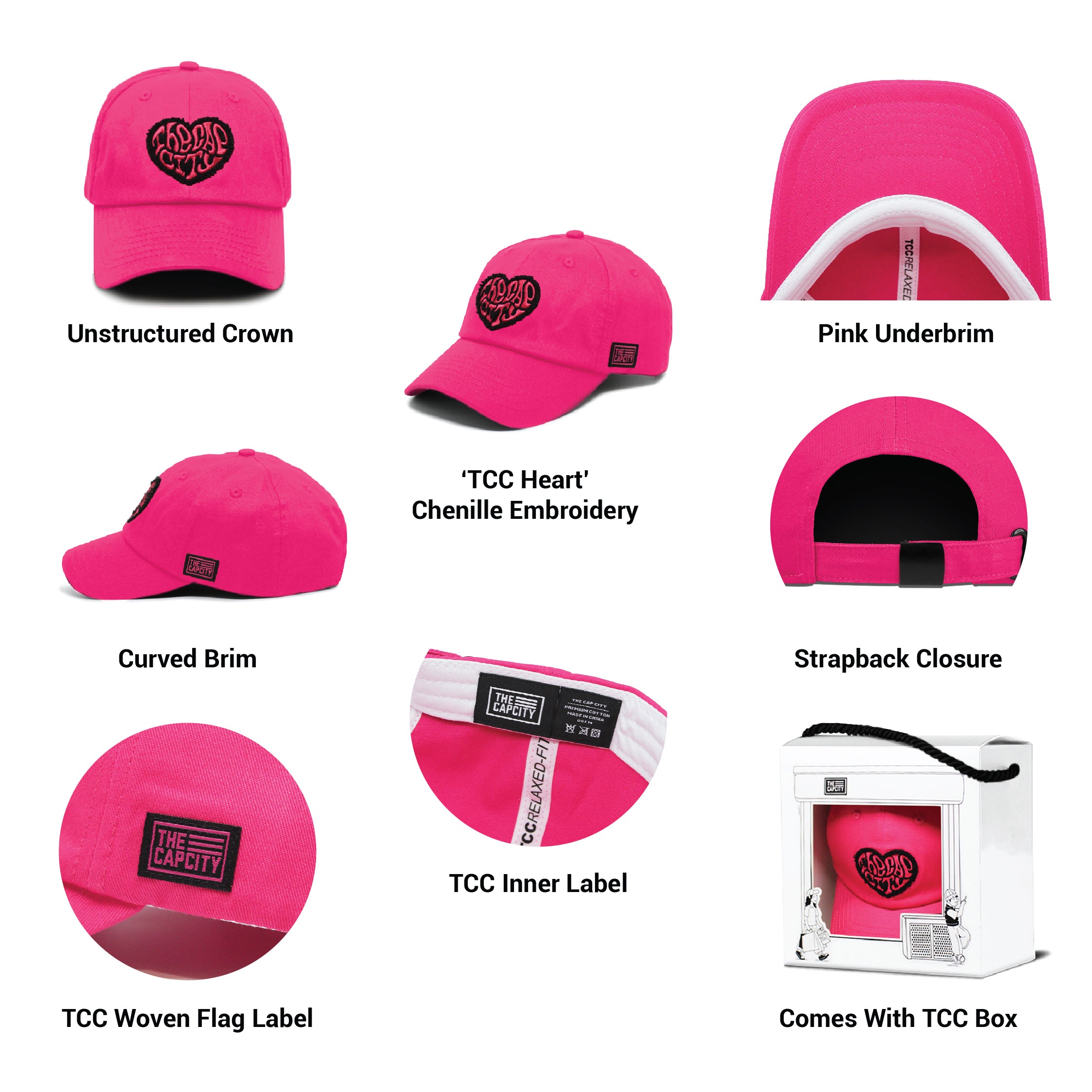TCC HEARTBEAT RELAXED-FIT STRAPBACK COLLECTION
