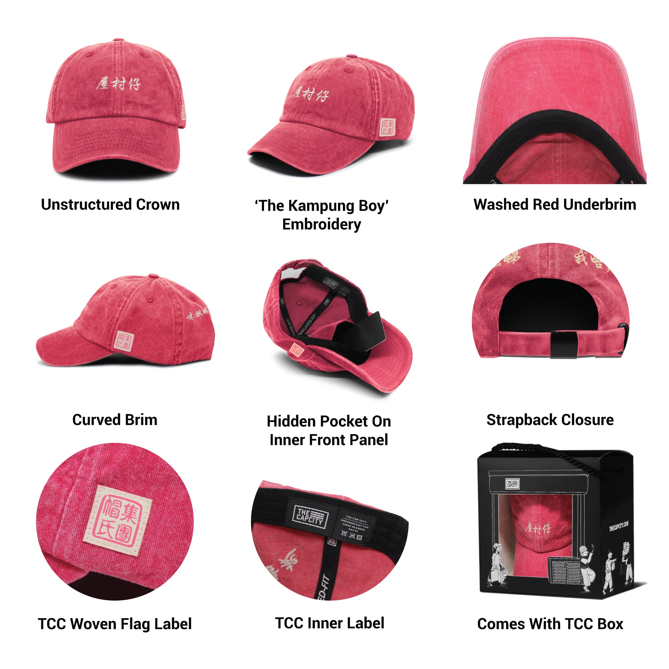 TCC THE KAMPUNG BOY RELAXED-FIT STRAPBACK (CHINESE EDITION)
