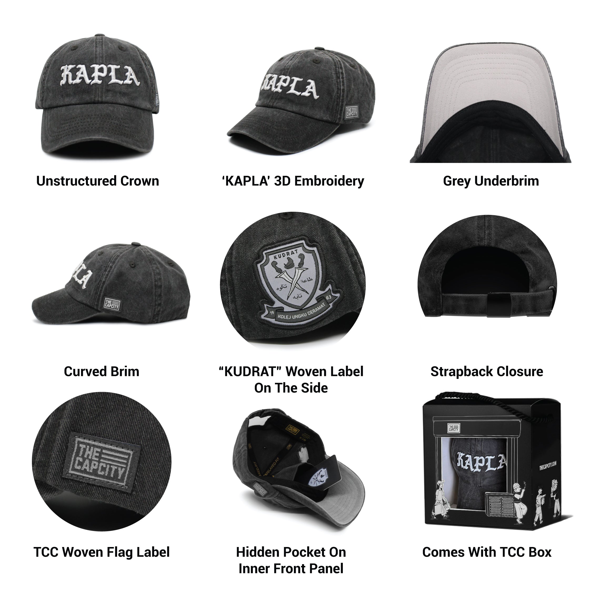 TCC 'KAPLA' RELAXED-FIT STRAPBACK COLLECTION